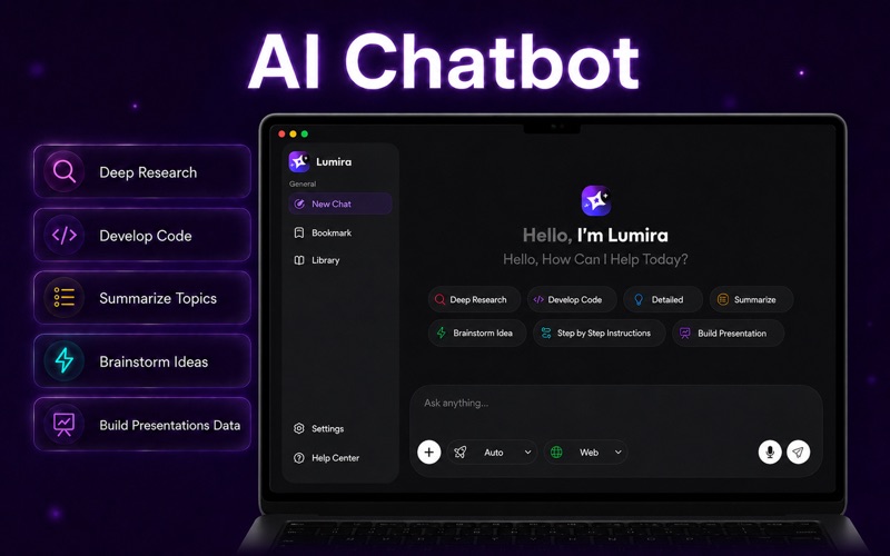 AI Chatbot Assitant : Lumina iPhone screenshot