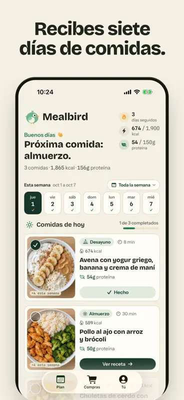 Mealbird: Menú Semanal screenshot 2 of 5