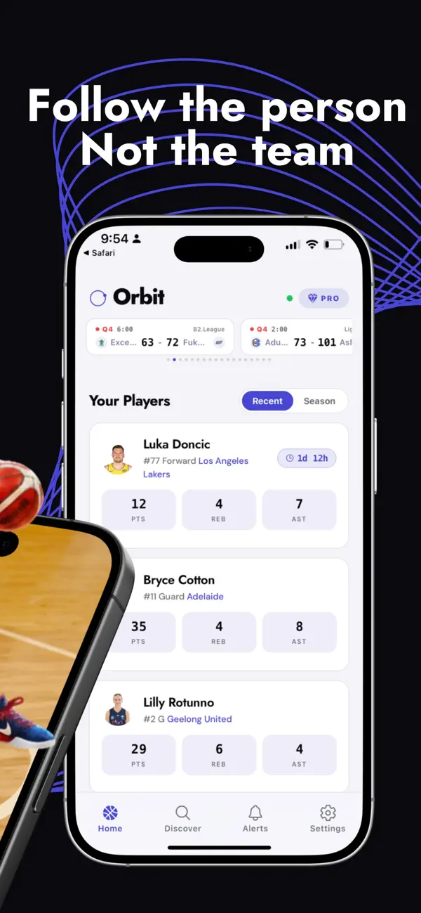 Screenshot #2 pour Orbit: Basketball Stat Tracker