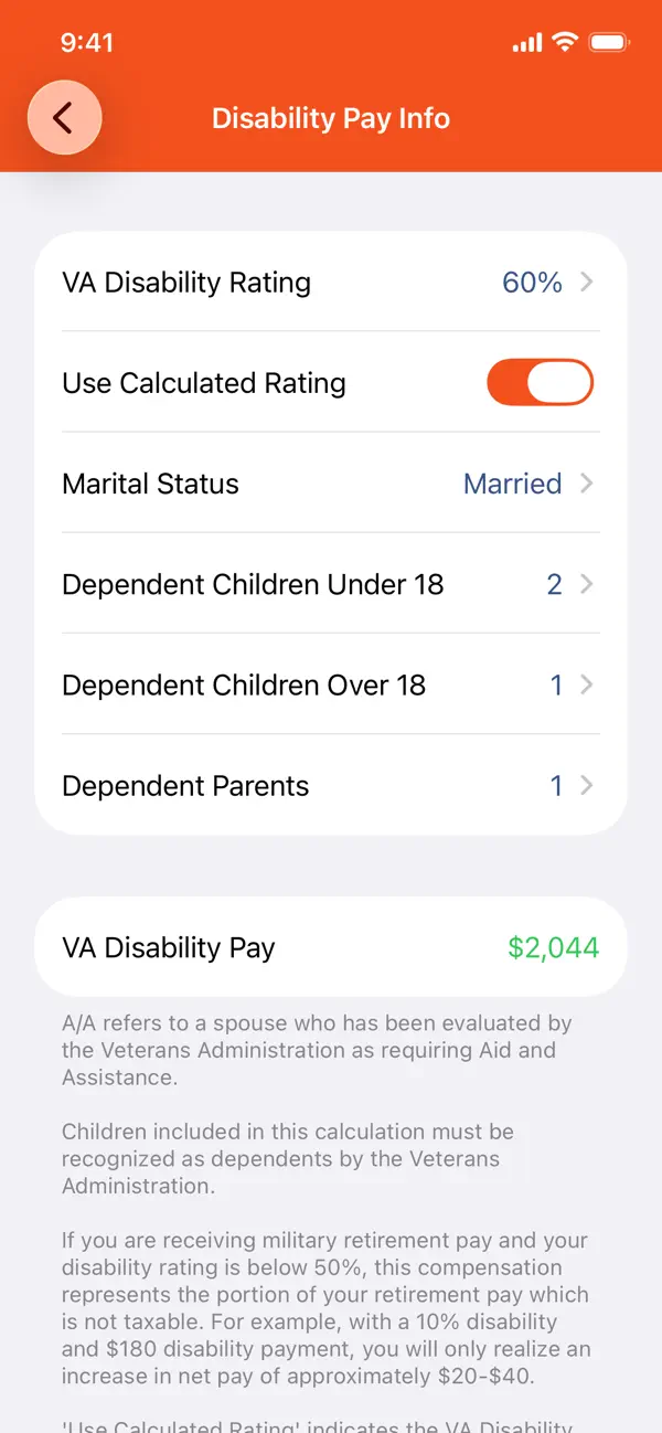 Screenshot #3 pour VA Disability Pay