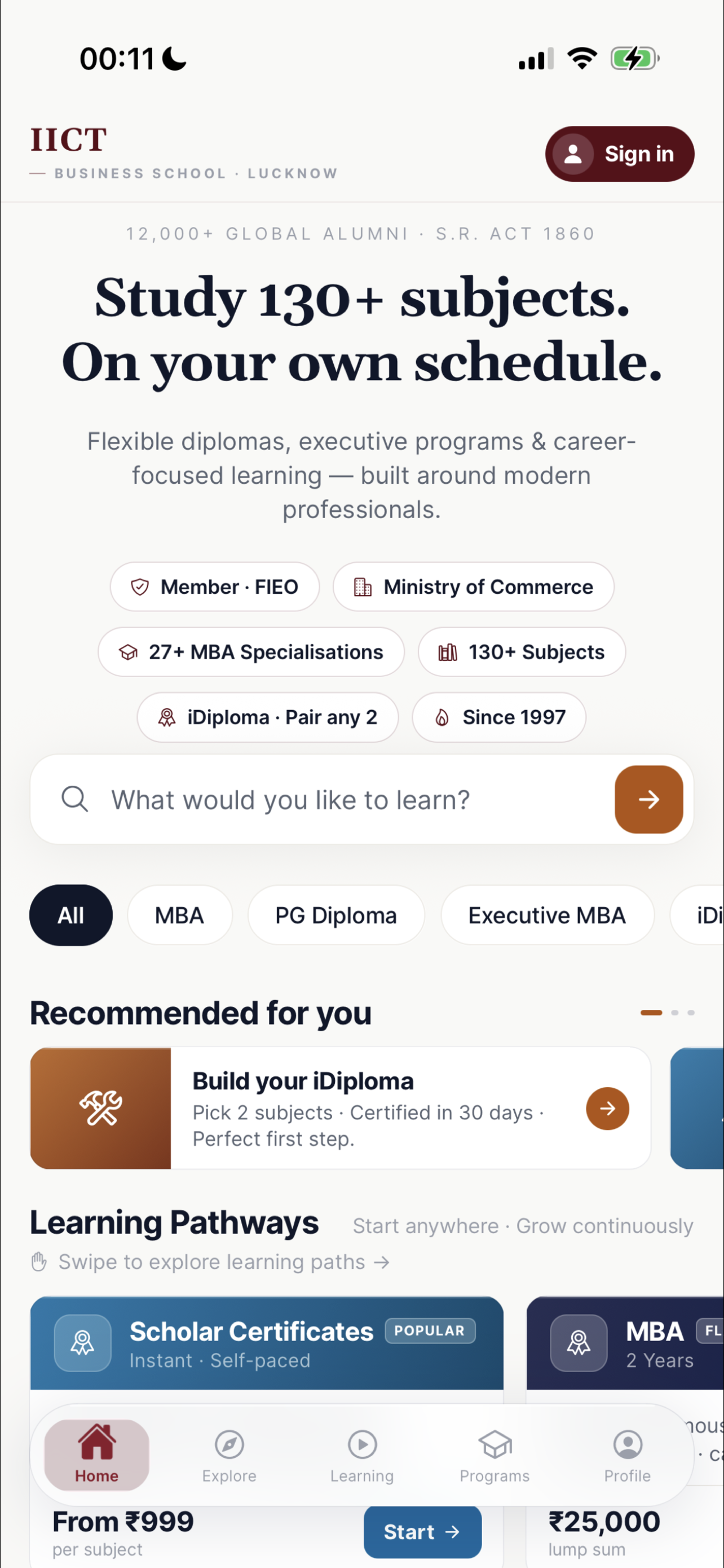 IICT : Online MBA & Courses screenshot 2