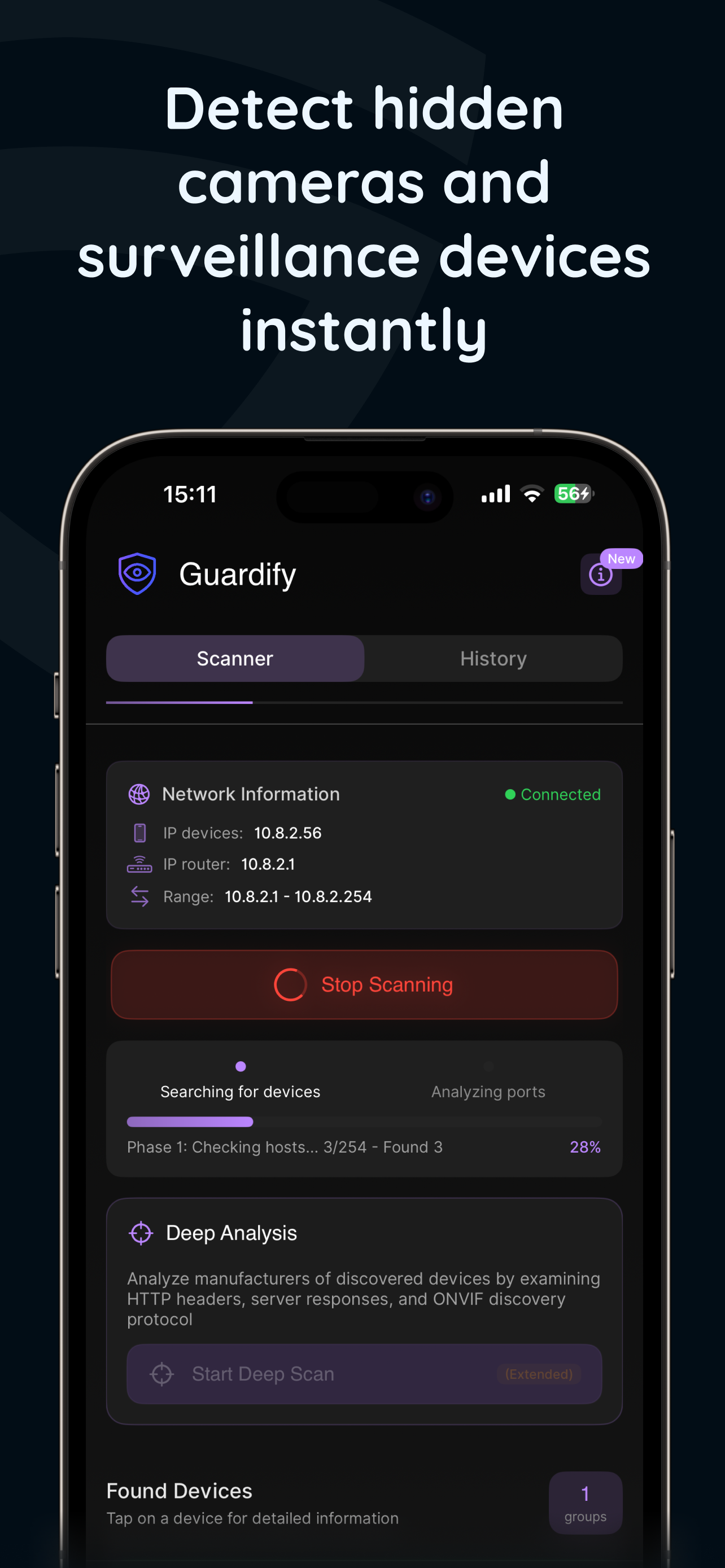 Guardify: Camera Detector