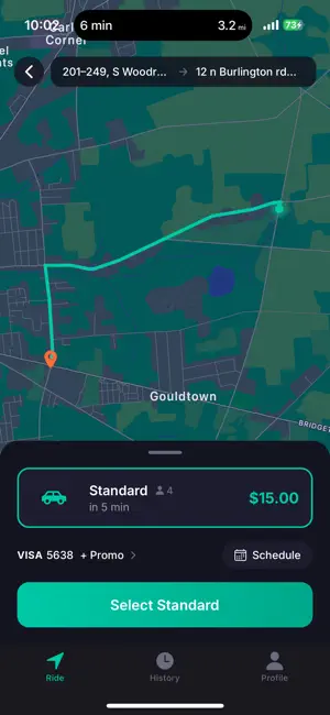 iRydeNow screenshot 1
