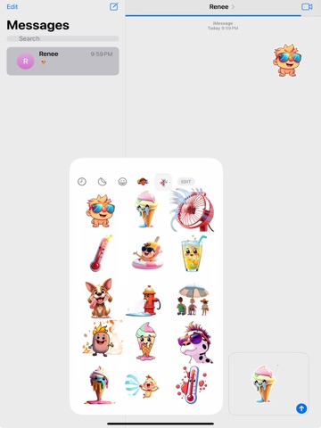 August Heat Wave Stickers iPad screenshot