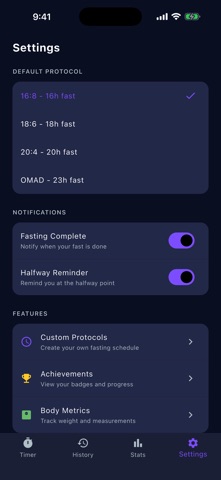 Fasting Timer - IF Tracker Screenshot 1 of 3