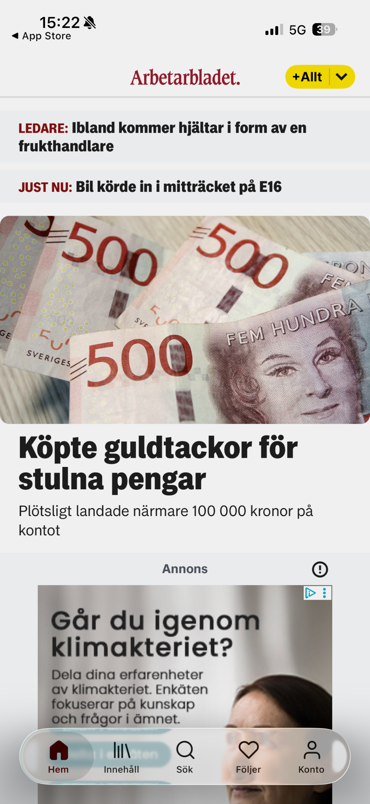 Arbetarbladet Nyhetsapp