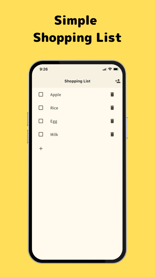 #1. Shared Simple Shopping List (iOS) 由: Yuki Minami