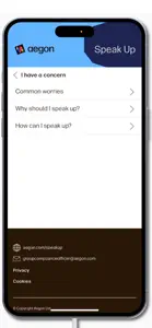 Aegon Global Speak Up screenshot #2 for iPhone