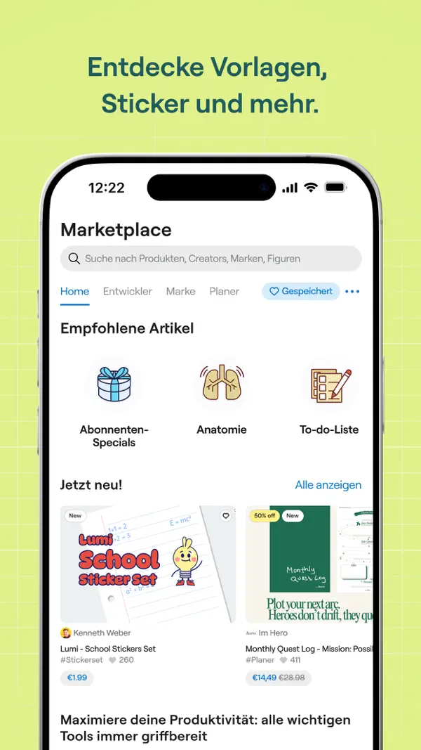 Goodnotes: KI-Notizen, PDF iPhone App Screenshot 9 – Produktivität