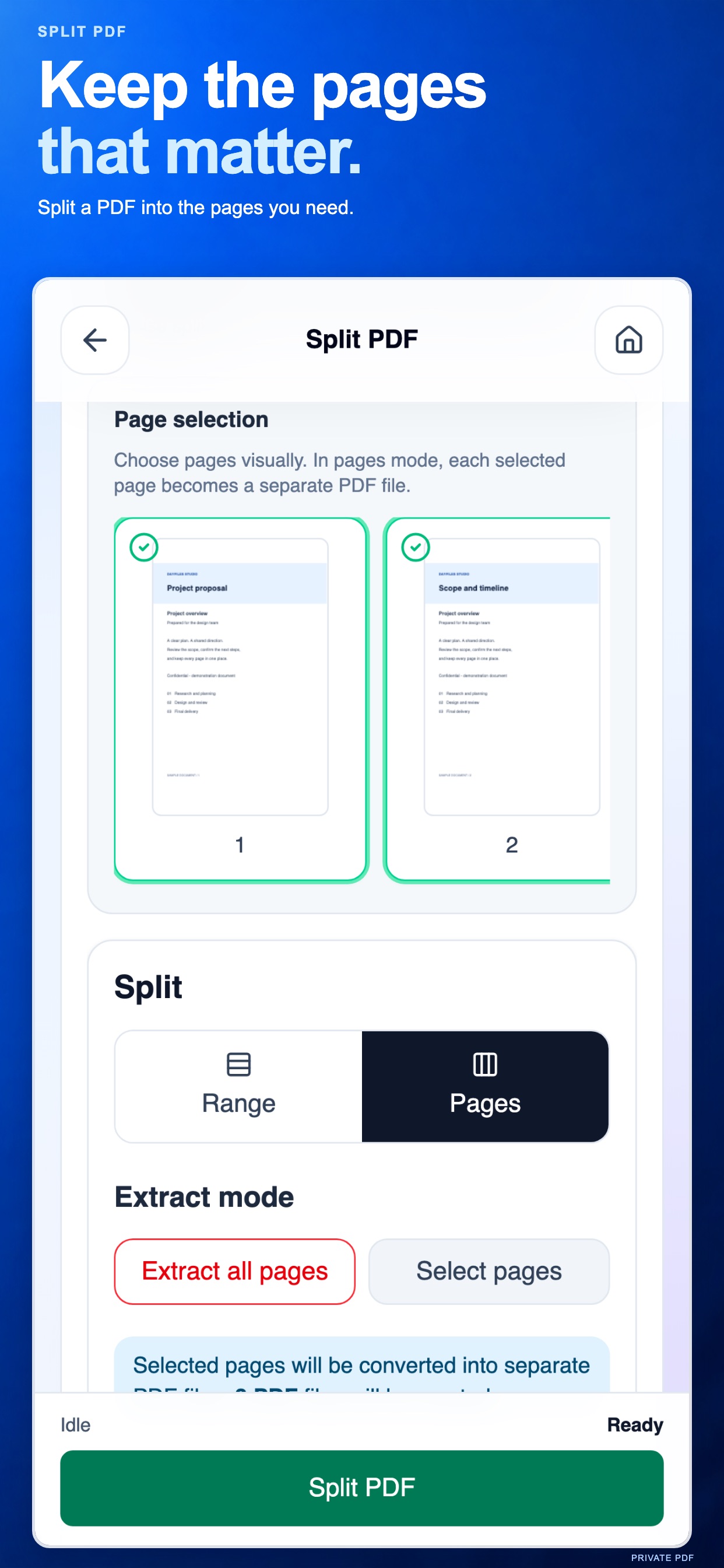 Screenshot 2 of Private PDF: Merge and Split