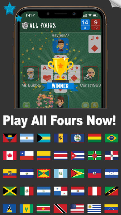 Screenshot #1 pour All Fours Trini Card Game