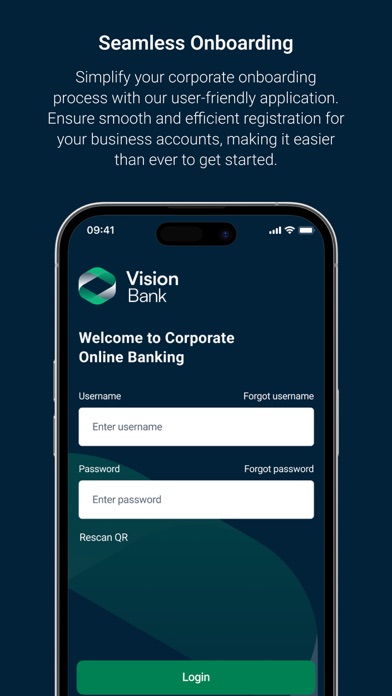 Vision Bank Mobile App Screenshot