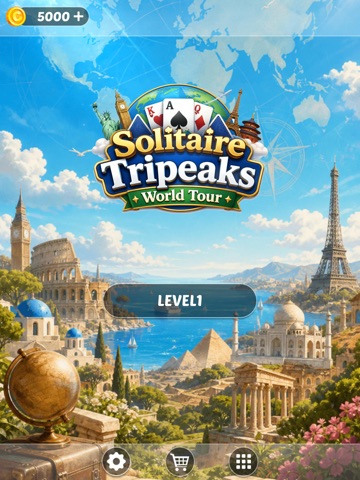 Solitaire Tripeaks:World Tour iPad screenshot