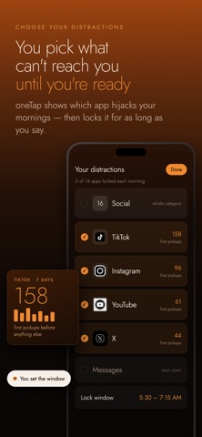 oneTap: Brief & Block Screenshot 3 of 5