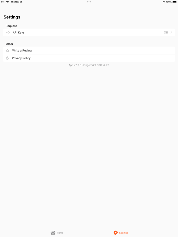 Fingerprint Pro iPad screenshot 6 - Developer Tools app