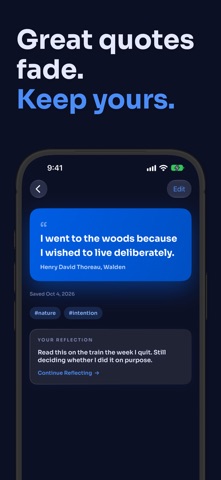 Quote Reflect: Save Insights Screenshot 1 of 5
