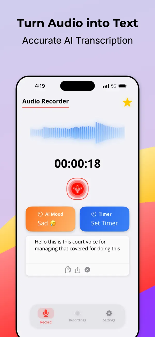 AI Audio Recorder & Memos screenshot 2