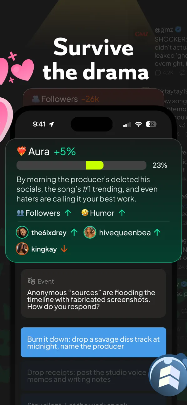status - sims but social media, Screenshot 2