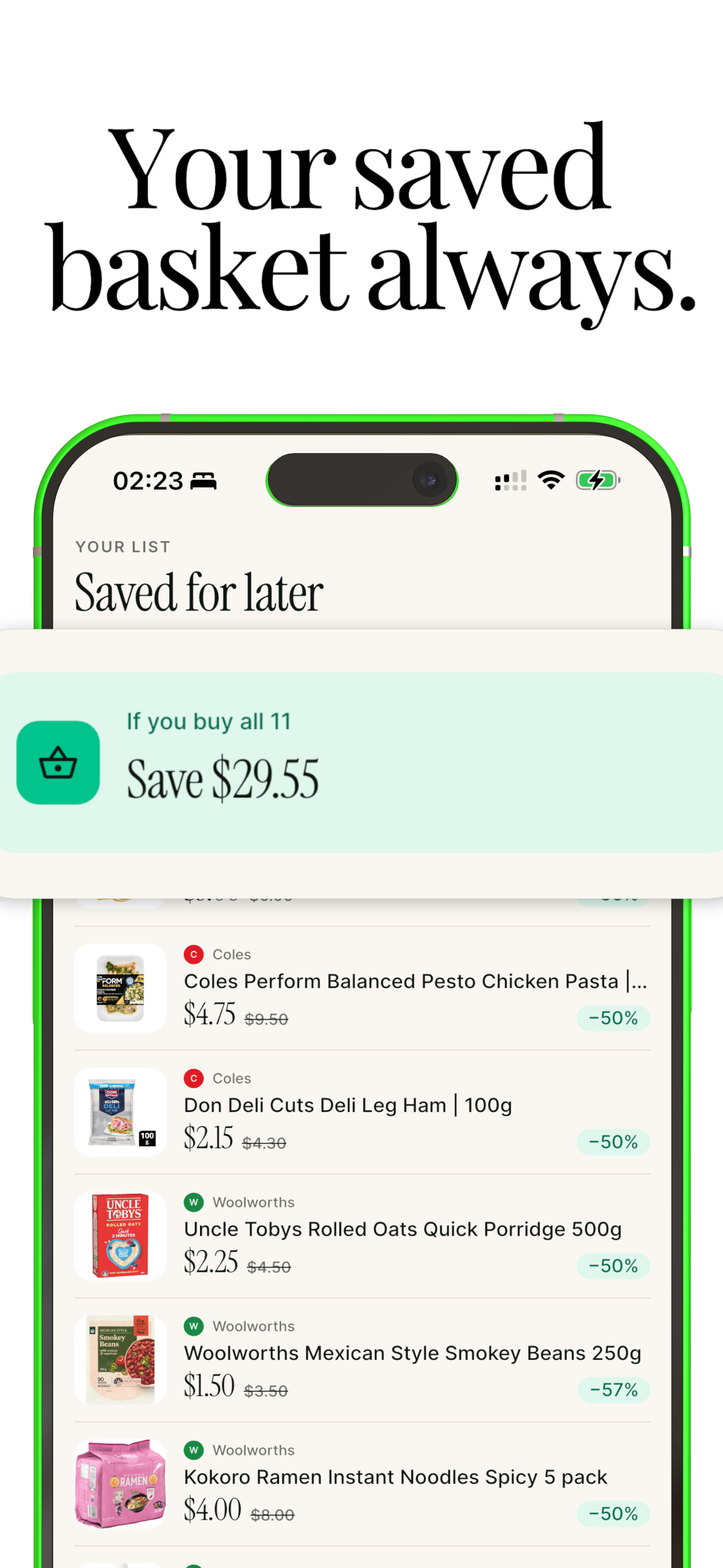 Halfy: Half-Price Groceries