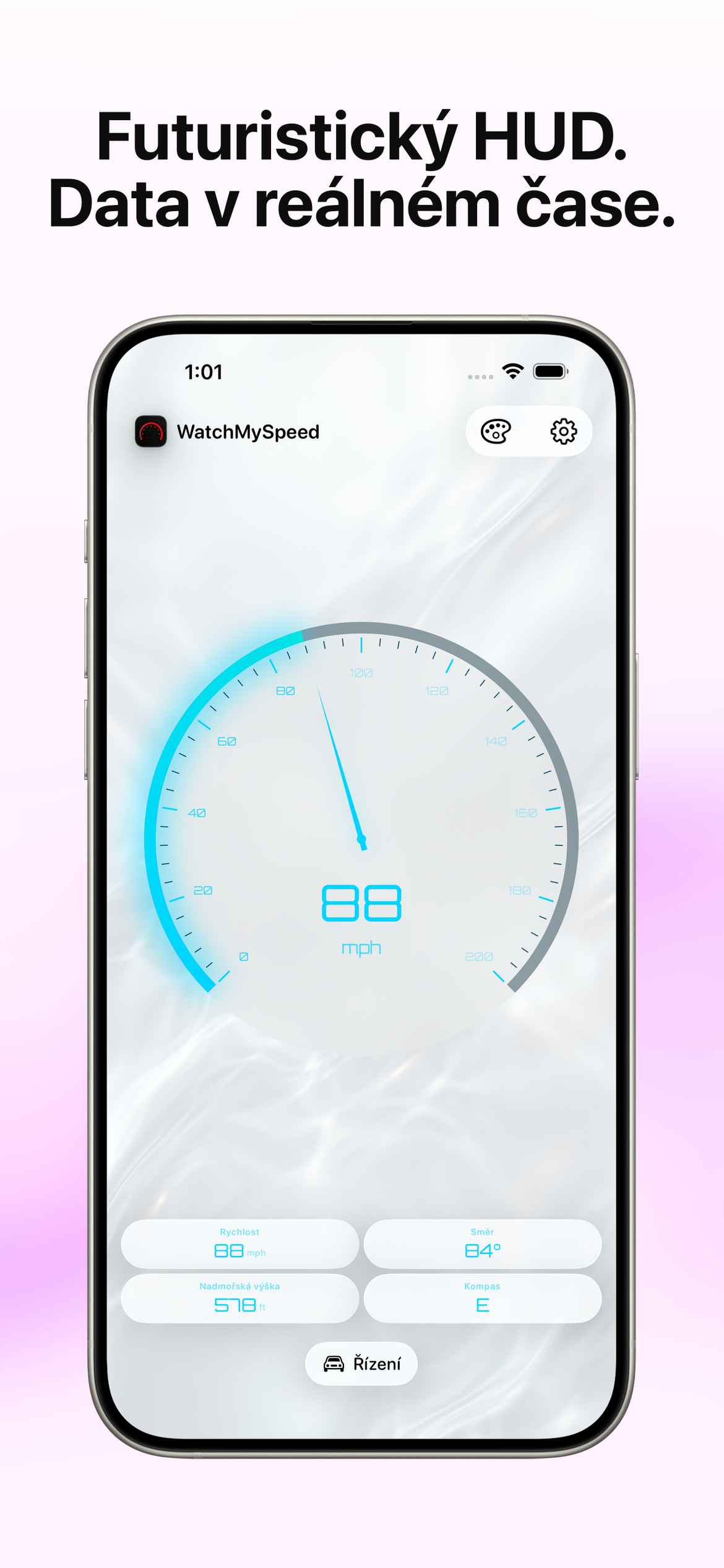 Futuristicky HUD displej
