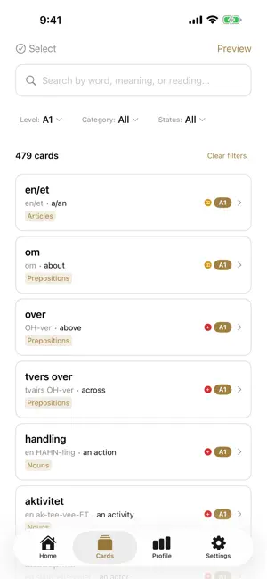Learn Norwegian Flashcard Quiz screenshot 3