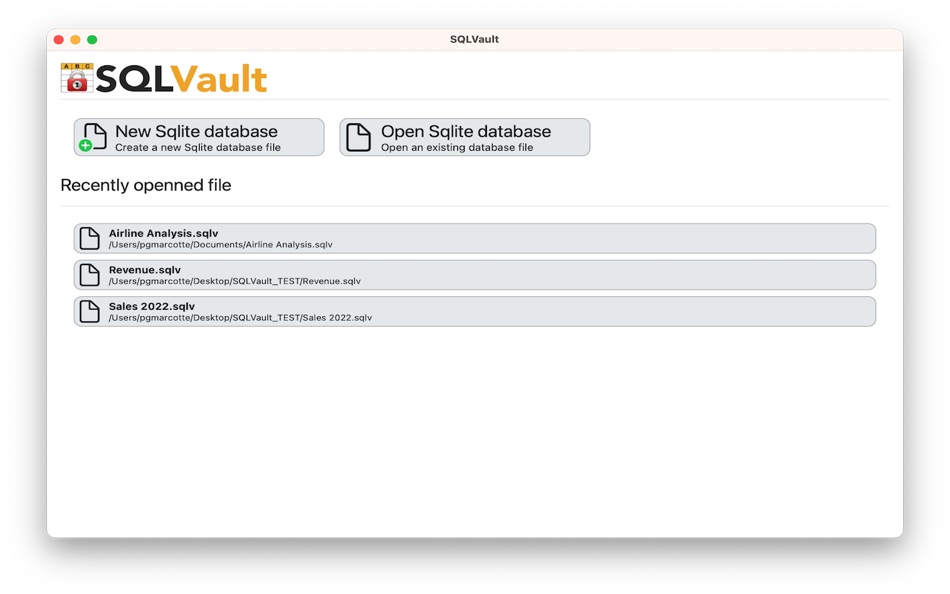#1. SQLVault (macOS) 由: Pierre Marcotte