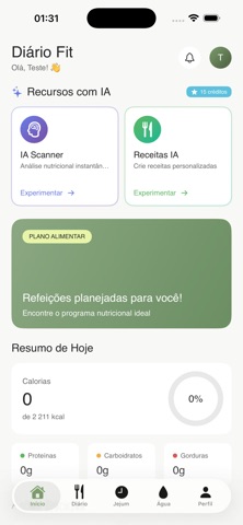 Diario Fit iPhone screenshot