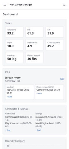 Pilot Career Manager screenshot 1