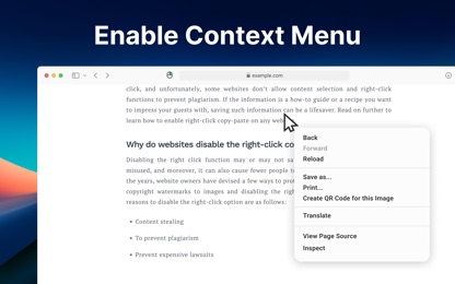 Enable Right Click screenshot 2