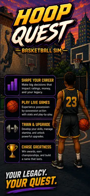 Hoop Quest: Basketball Sim screenshot 1