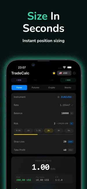TradeCalc Position Size Calc screenshot 1