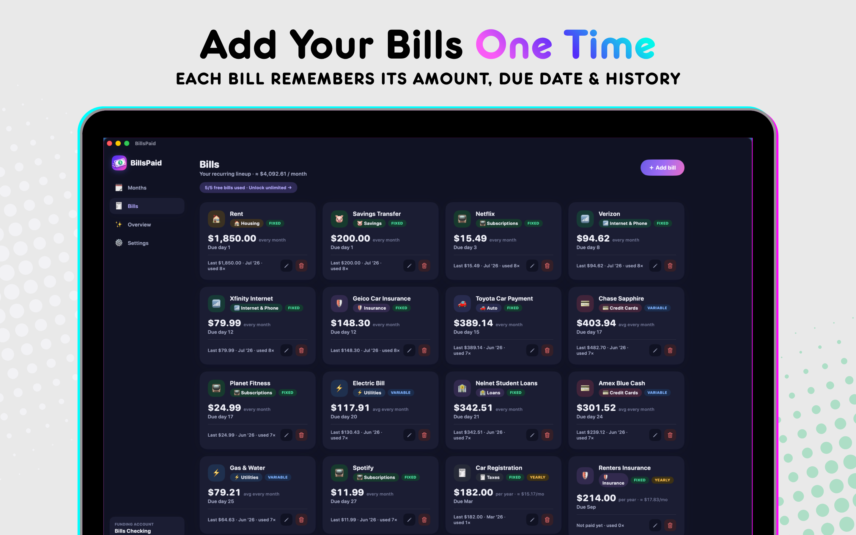 BillsPaid: Bill Tracker screenshot 16