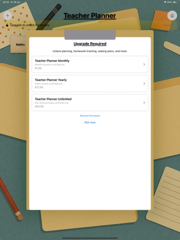 Teacher Planner Pro iPad screenshot
