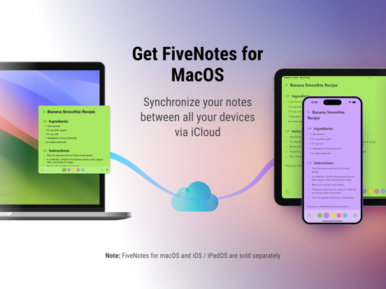 FiveNotes Mobile iPad screenshot 8 - Productivity app