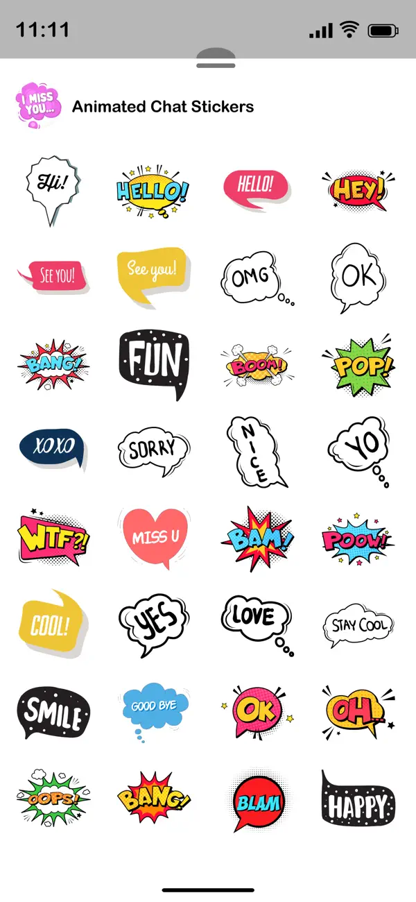 #5. Animated Chatting Stickers (iOS) By: Jyoti Yadav