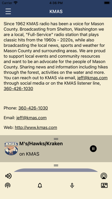 KMAS iPhone screenshot 3 - Entertainment app