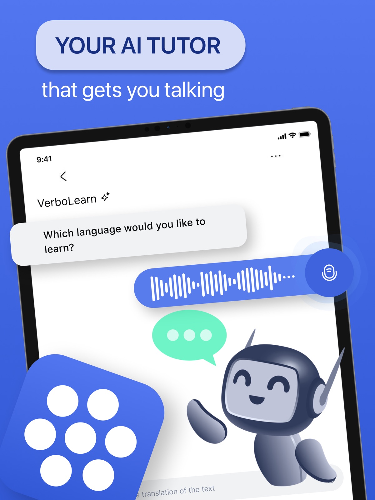 VerboLearn – Speaking Practice ipad screenshot 1