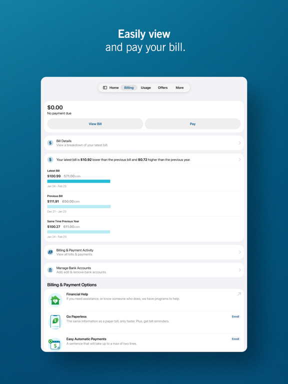 Duke Energy iPad screenshot