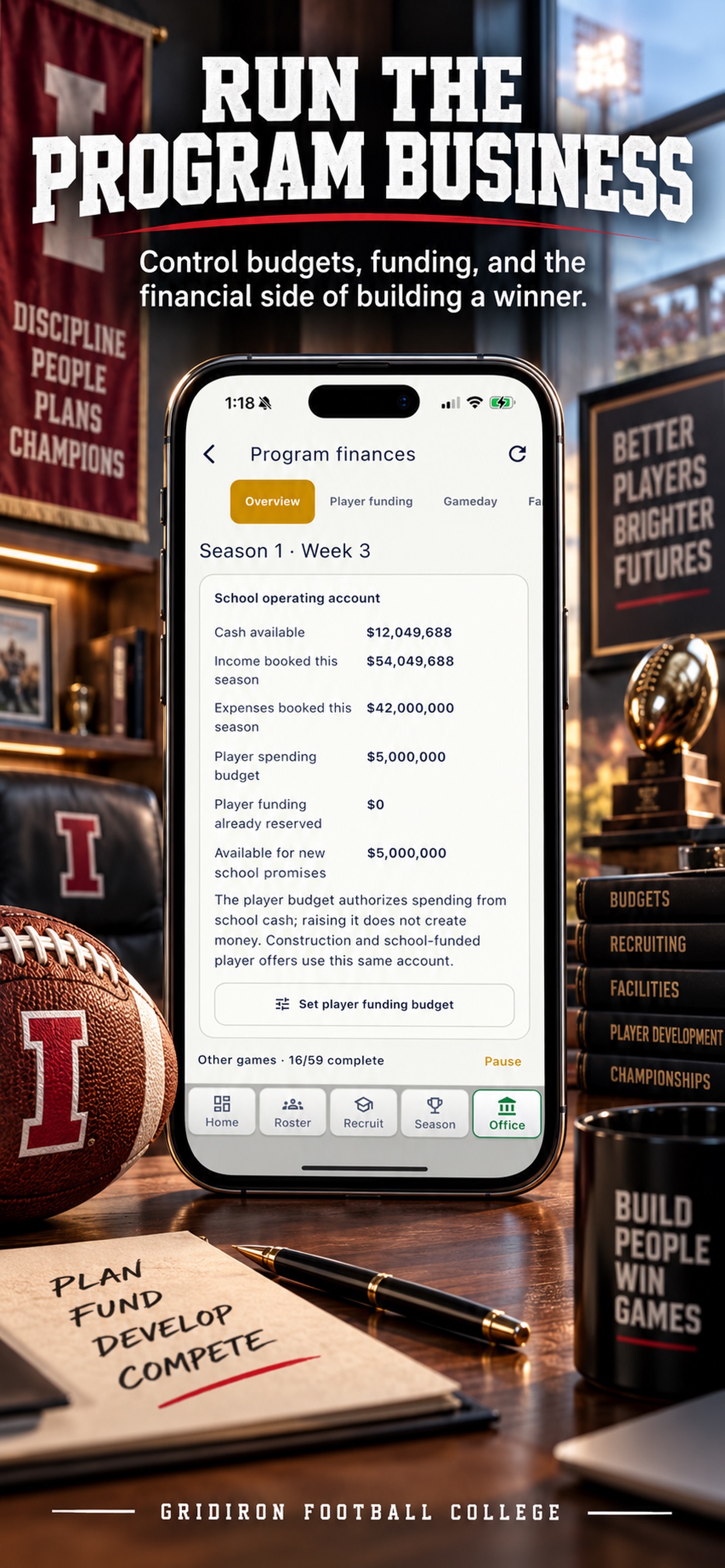 Screenshot 5 of Gridiron Football College Sim