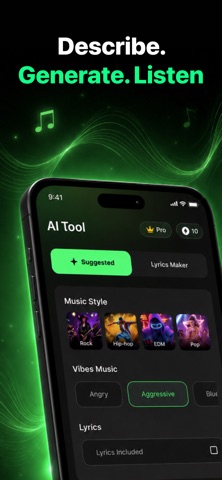 Sutunes: AI Music & Song Maker iPhone screenshot