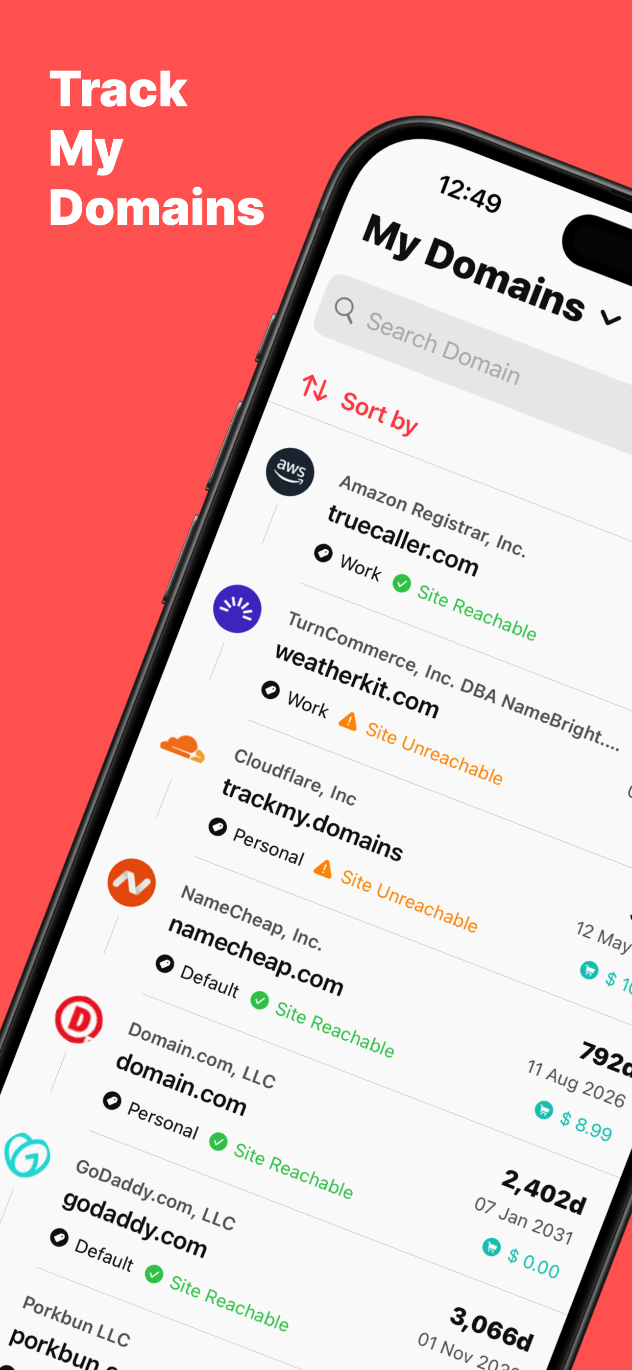 Track My Domains