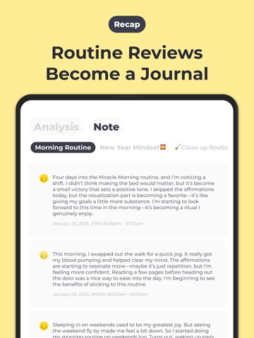 Routine Planner, Habit Tracker iPad screenshot