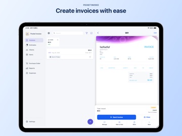 Pocket Invoice: Invoice Maker iPad screenshot