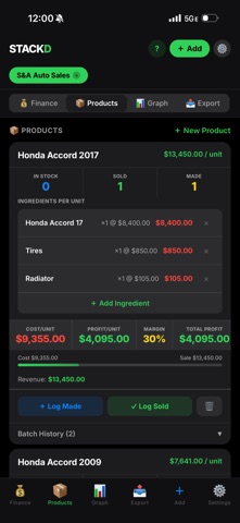STACKD — Business Tracker screenshot
