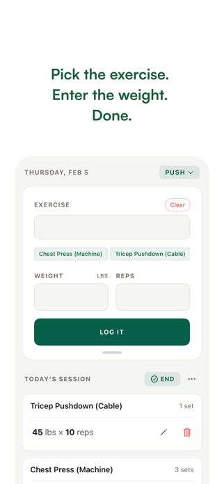 The Log - Workout Tracker Screenshot 3 of 5