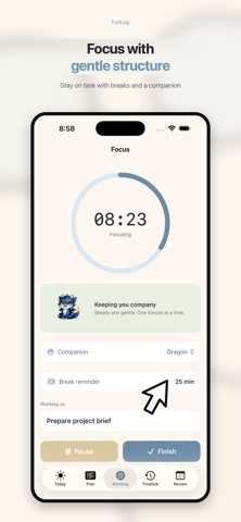 FunLog screenshot