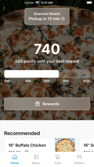 Pizza by the Sea iPhone screenshot 1 - Food & Drink app