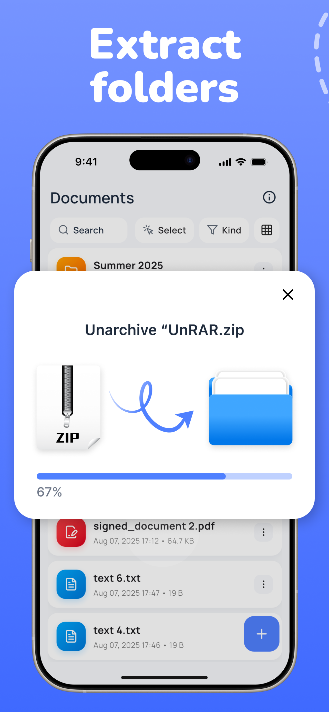 Unzip - RAR, Zip, Unrar, 7zip+ screenshot 4