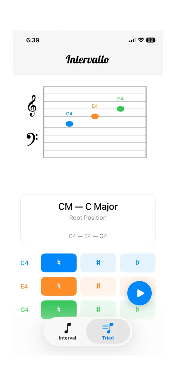 Screenshot #1 pour Intervallo Music Calculator