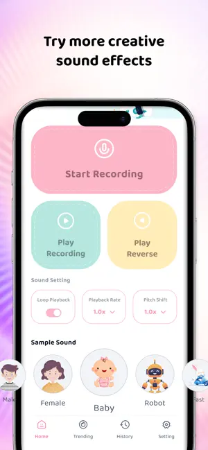 Reverse Audio: Funny Voice iPhone screenshot 3